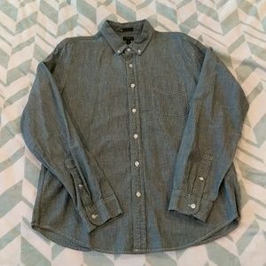 J. Crew Chambray Men's Slim Large Button-Up Shirt